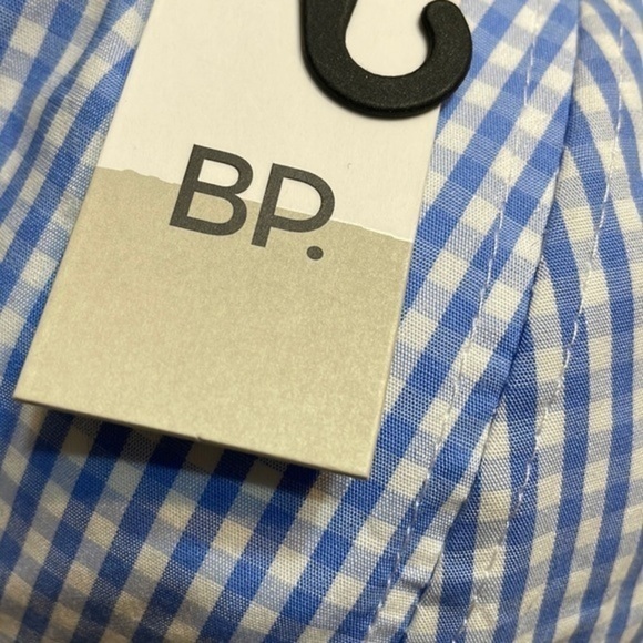 BP GINGHAM BOW CAP IN Baby BlueWHITE NWT NORDSTROM One Size - Picture 5 of 6